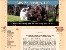 Tablet Screenshot of gandspetservices.com